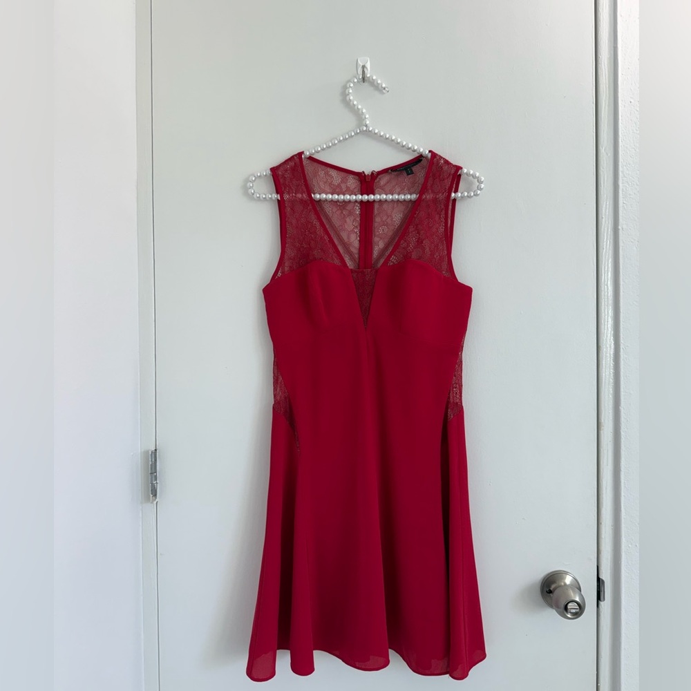 BCBGMaxAzria Red Backless Dress size 4